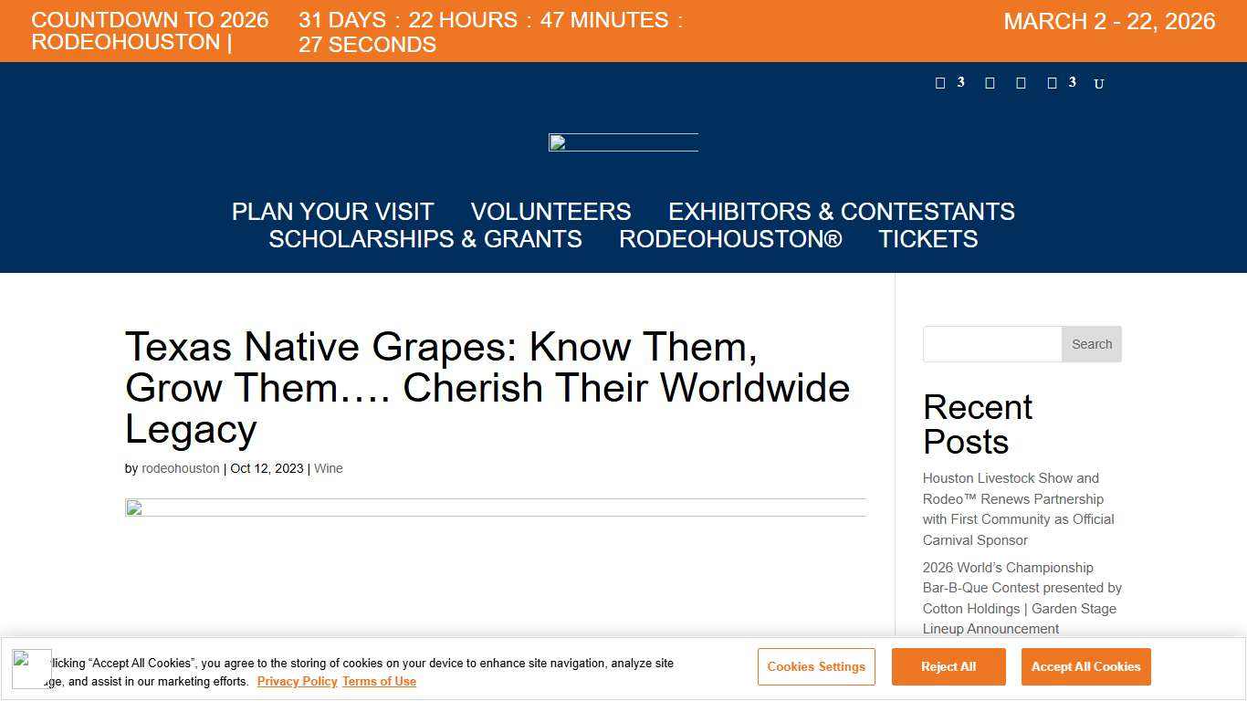 Texas Native Grapes: Know Them, Grow Them…. Cherish Their Worldwide Legacy Houston Livestock Show and Rodeo