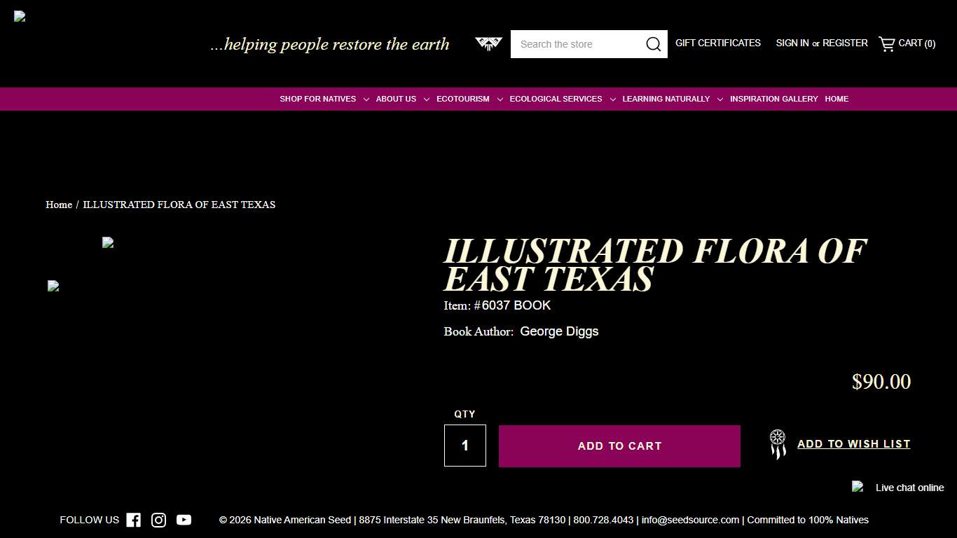 Illustrated Flora Of East Texas Native American Seed